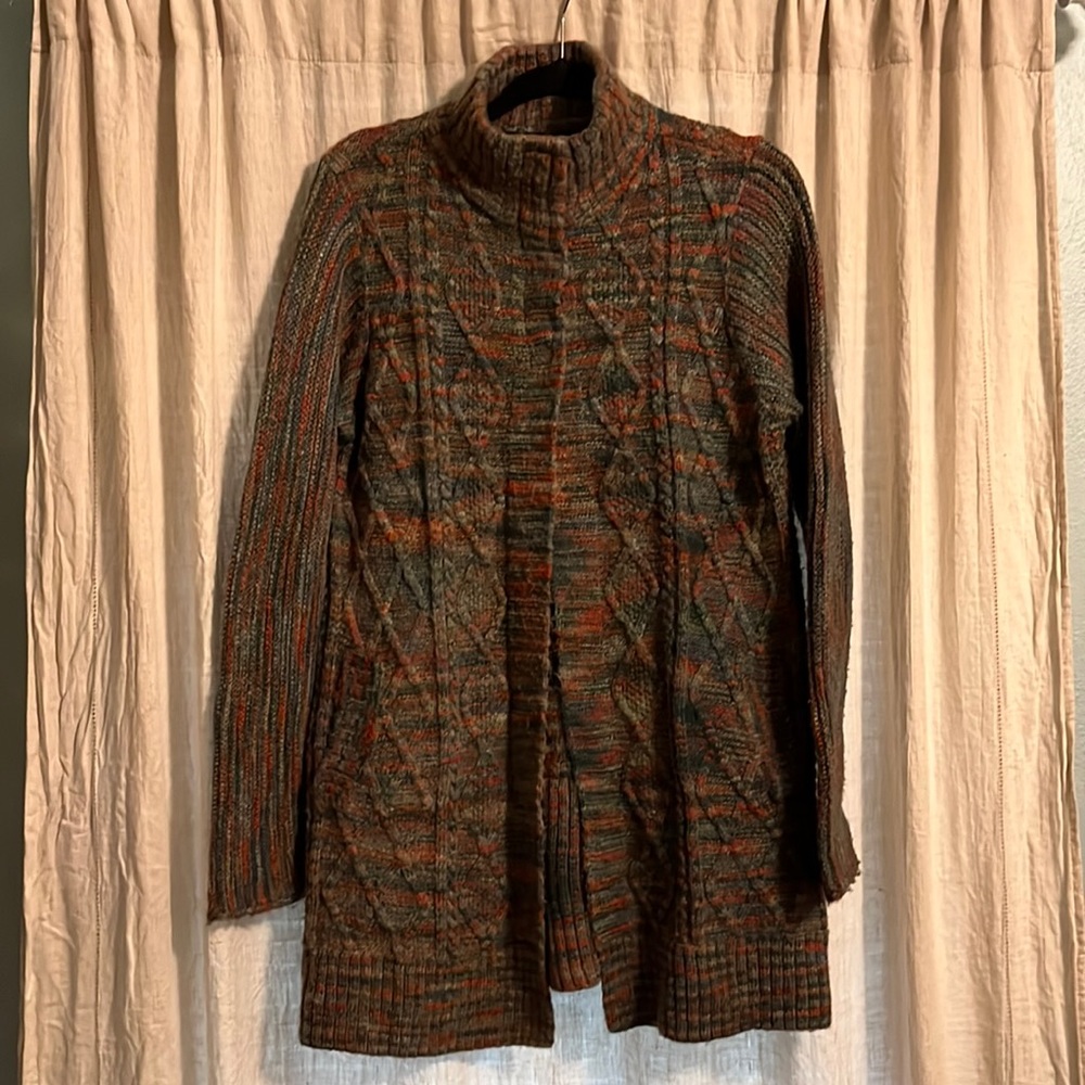 Prana long cardigan with pockets, size xl